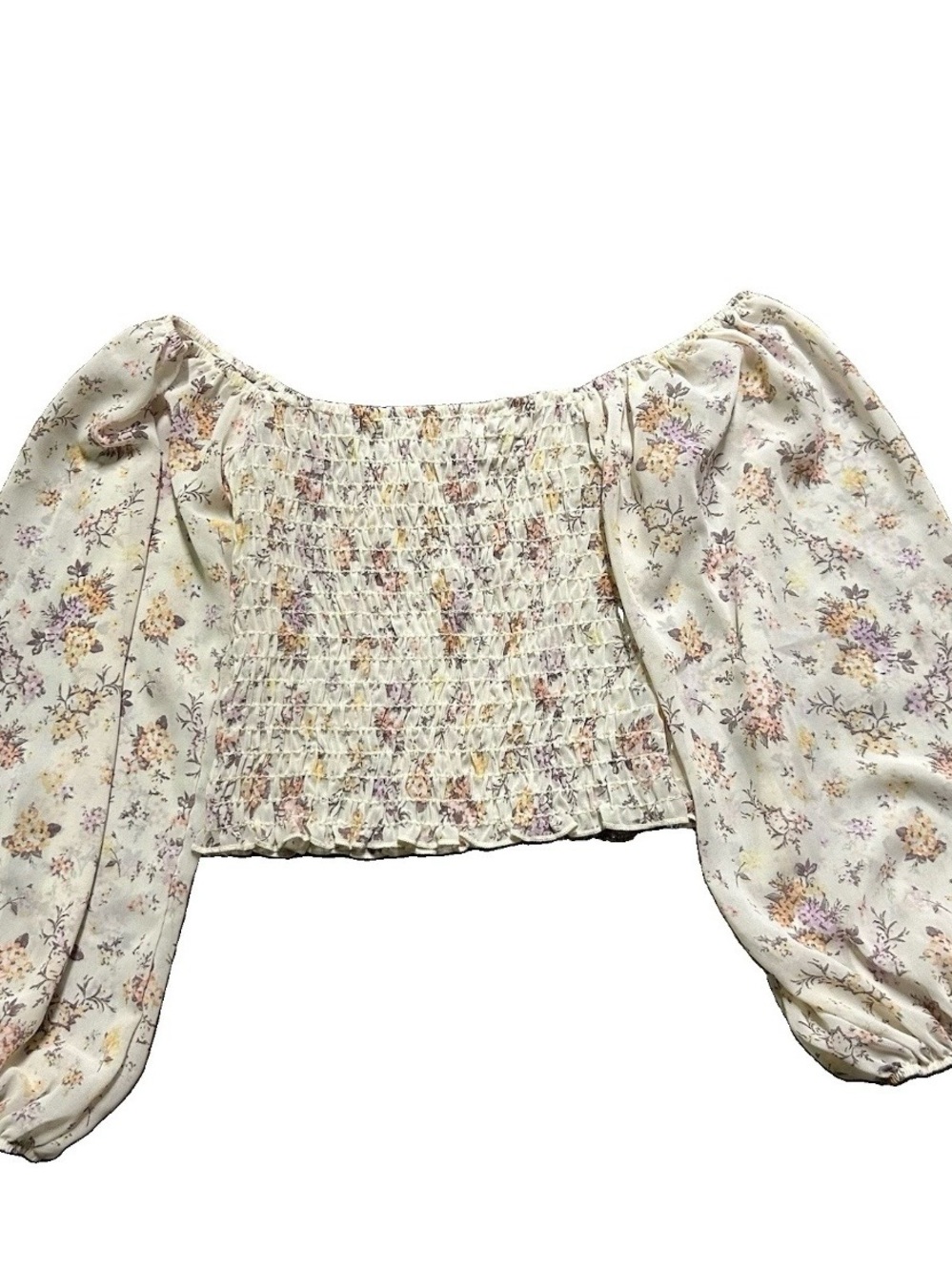 Women’s Windsor Long Sleeve Cropped Blouse Size Small